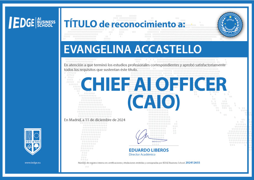 Chief AI Officer CAIO | IEDGE AI Business School